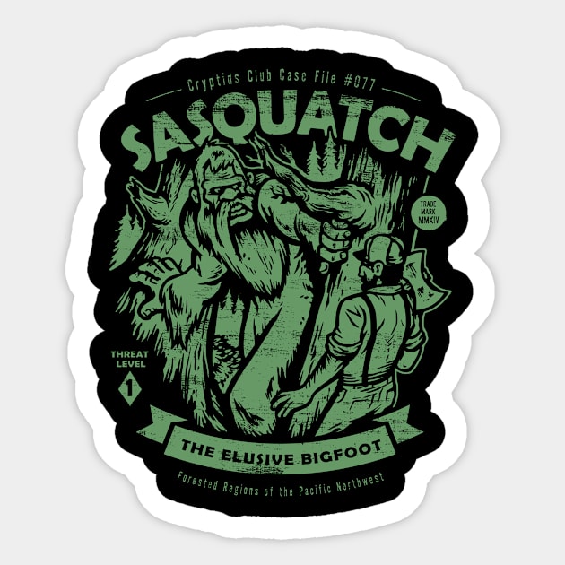 Sasquatch Sticker by heartattackjack